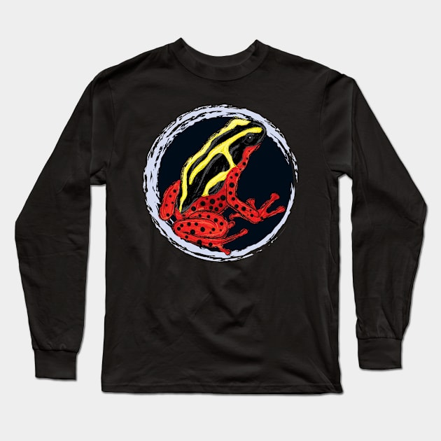 Artwork of a Poison Dart Frog XIV Long Sleeve T-Shirt by JDHegemann